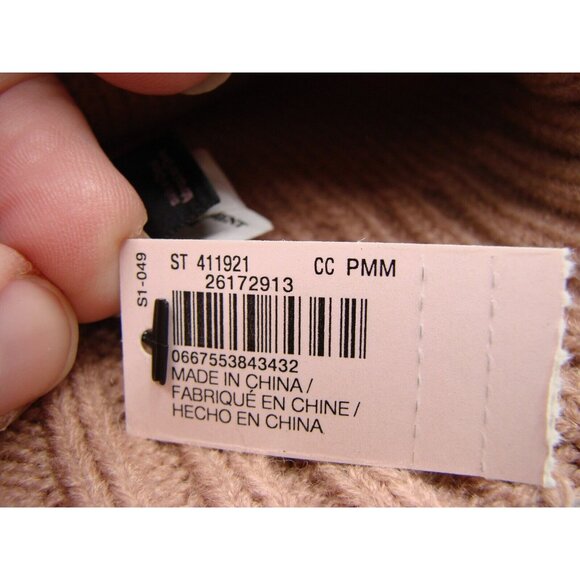 NEW Victorias Secret Rhinestone Embellished Pom Pom Hat Beanie Sparkle OS Blush - Picture 5 of 10